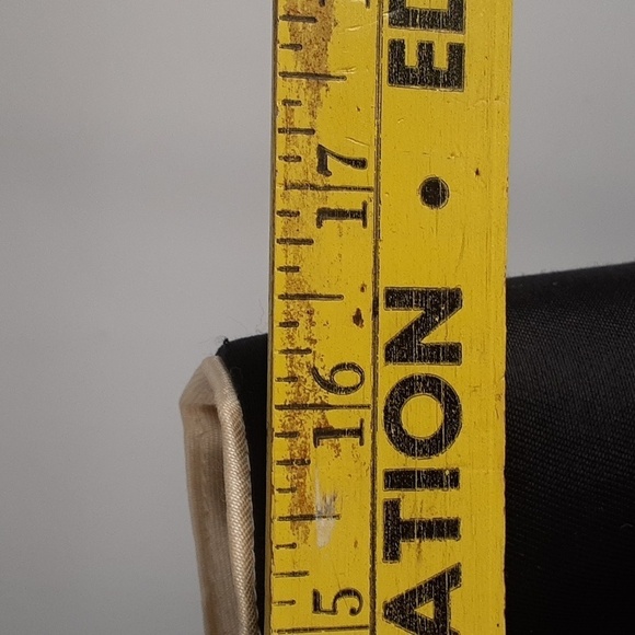 Rena Lange Wool Silk Blend Color Block Black Cream Skirt - Picture 3 of 7